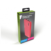 Батарея універсальна Tracer 10000 mAh, USB Type-C/Micro USB, 2*USB 5V/2.1A, red (TRABAT46959) Diawest