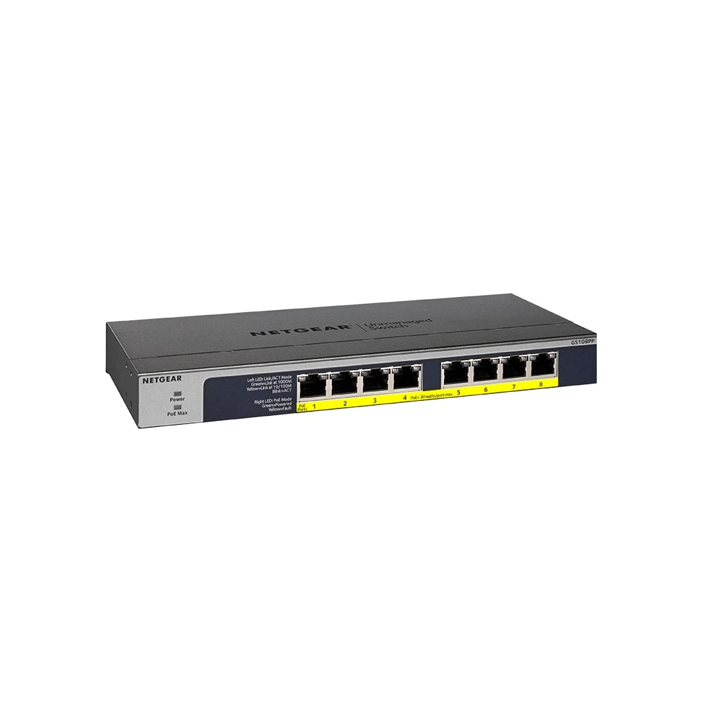 Комутатор мережевий Netgear GS108PP-100EUS Diawest