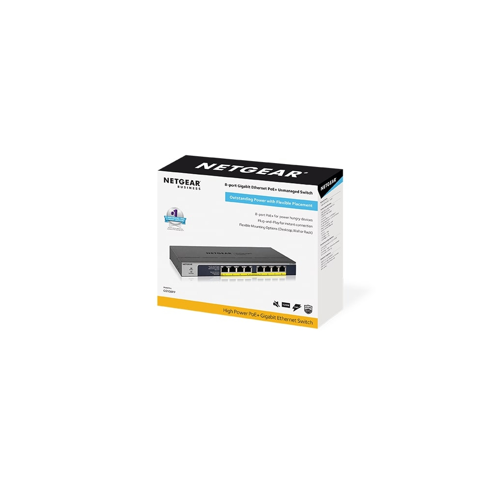 Комутатор мережевий Netgear GS108PP-100EUS Diawest