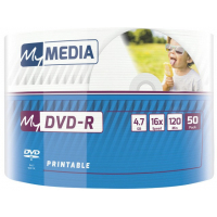 Диск DVD MyMedia DVD-R 4.7GB 16X Wrap Printable 50шт (69202) Diawest