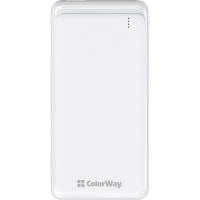 Батарея універсальна ColorWay 10 000 mAh Slim, White (CW-PB100LPF2WT) Diawest