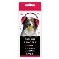 Карандаши цветные Kite трехгранные Dogs 12 шт. (K22-054-1) Diawest
