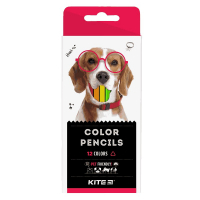 Олівці кольорові Kite тригранні Dogs 12 шт. (K22-053-1) Diawest