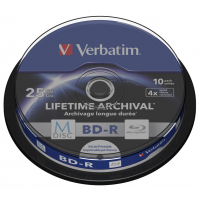 Диск BD Verbatim 25Gb 4x Cake 10pcs Printable M-DISC (43825) Diawest
