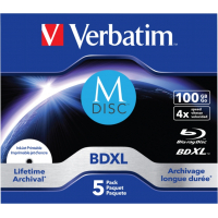 Диск BD Verbatim DL 100GB 4x Lifetime archival M-Disc 5шт Jewel (43834) Diawest