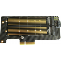 Контроллер Dynamode 2х M.2 NVMe M-Key /SATA B-key SSD to PCI-E 3.0 x4/ x8/ x16, (PCI-Ex4- 2xM.2 MB-key) Diawest