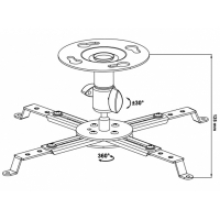 Кронштейн до проектора Walfix PB-14B Diawest