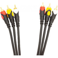 Кабель мультимедийный 3xRCA (M) to 3xRCA (M) 1.5 m PowerPlant (CA911714) Diawest