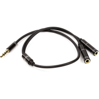 Переходник 3.5 mm (M) - 2x3.5 mm (F), 4 pin, 0.2 m PowerPlant (CA913206) Diawest