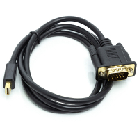 Кабель мультимедійний mini DisplayPort (M) to VGA (M), 1.0m, black PowerPlant (CA911998) Diawest
