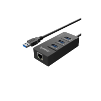 Концентратор Orico USB 3.0 3 port + RJ45 (HR01-U3-V1-BK-BP) (CA912742) Diawest