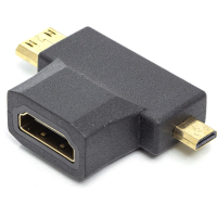 Перехідник HDMI (F) to mini HDMI (M) / micro HDMI (M) PowerPlant (CA912056) Diawest