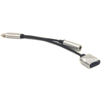 Перехідник Lightning 2in1, Audio 3.5mm to Lightning PowerPlant (CA910410) Diawest