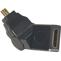 Перехідник HDMI AF to micro HDMI AM, 360 degree PowerPlant (CA910618) Diawest