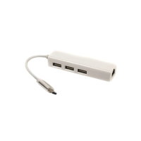 Переходник USB 3.1 Type-C to 3 port USB 2.0 + Ethernet PowerPlant (CA910397) Diawest