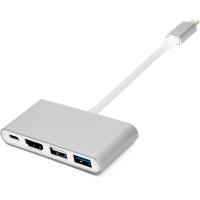 Перехідник Type-C (M) to 4*USB 2.0/3.0, HDMI, Type-C (F) PowerPlant (CA911707) Diawest