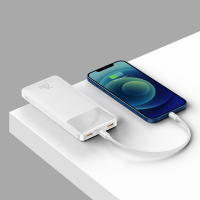 Батарея універсальна Baseus Bipow 10000mAh, PD/18W, QC/3.0, USB-C, 2*USB-A, white (PPDML-L02) Diawest