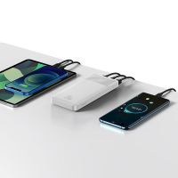 Батарея универсальная Baseus Bipow 10000mAh, PD/18W, QC/3.0, USB-C, 2*USB-A, white (PPDML-L02) Diawest