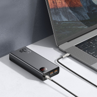Батарея універсальна Baseus Adaman Metal 20000mAh, PD/65W, QC/3.0, USB-C, 2*USB-A (PPIMDA-D01) Diawest