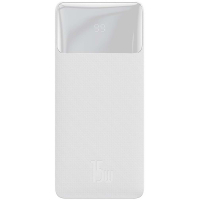 Батарея універсальна Baseus Bipow 20000mAh, PD/15W, USB-C/3A, 2*USB-A/3A(max.), white (PPDML-J02) Diawest