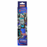 Карандаши цветные 1 вересня Steel Force 6 цв (290522) Diawest