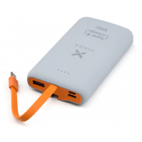 Батарея універсальна Vinga 10000 mAh SuperQC soft touch w/cable 22.5W dark grey (VPB1SQSCDG) Diawest