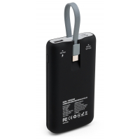 Батарея універсальна Vinga 10000 mAh SuperQC soft touch w/cable 22.5W black (VPB1SQSCBK) Diawest