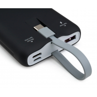 Батарея універсальна Vinga 10000 mAh SuperQC soft touch w/cable 22.5W black (VPB1SQSCBK) Diawest