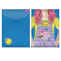 Папка - конверт Yes на кнопке А4 Smiley Girl (491882) Diawest