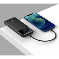 Батарея універсальна Baseus Bipow 10000mAh, PD/20W, QC/3.0, USB-C, 2*USB-A, black (PPDML-L01) Diawest