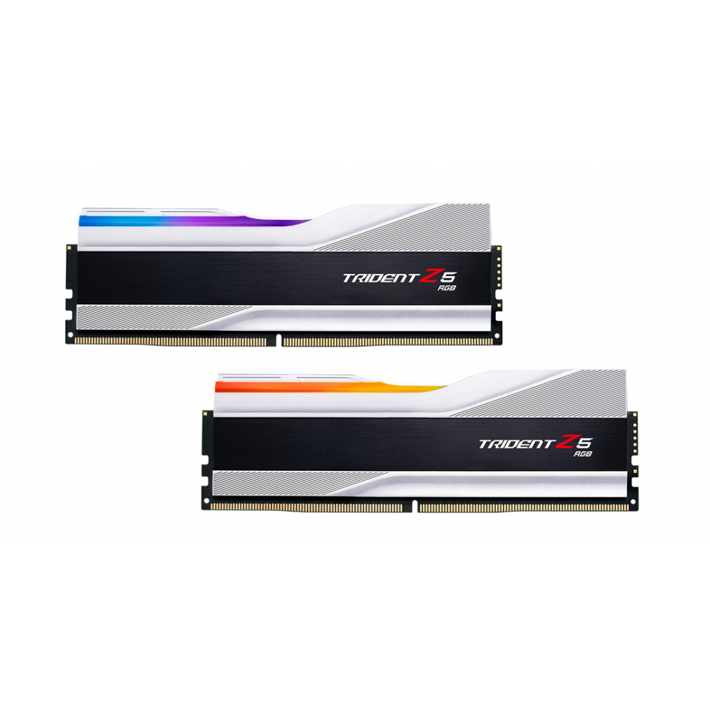 Модуль памяти для компьютера DDR5 32GB (2x16GB) 6000 MHz Trident Z5 RGB Silver G.Skill (F5-6000J3636F16GX2-TZ5RS) Diawest