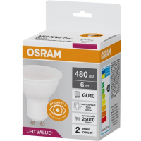 Лампочка Osram LED VALUE, PAR16, 6W, 4000K, GU10 (4058075689671) Diawest