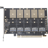 Контролер Frime PCI-E-5xM.2 (B Key) WCH382L (ECF-PCIEtoSSD010) Diawest
