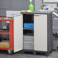 Шафа напольна Toomax низька FACTORY S 65x38x94 cm чорна/молочно біла (5672) Diawest