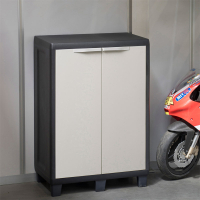 Шафа напольна Toomax низька FACTORY S 65x38x94 cm чорна/молочно біла (5672) Diawest