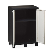 Шафа напольна Toomax низька FACTORY S 65x38x94 cm чорна/молочно біла (5672) Diawest