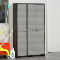 Шафа напольна Toomax 3 двері ELEGANCE S 97x38x171cm чорна з тепло сірим (5668) Diawest