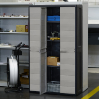 Шафа напольна Toomax 3 двері ELEGANCE S 97x38x171cm чорна з тепло сірим (5668) Diawest