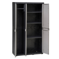 Шафа напольна Toomax 3 двері ELEGANCE S 97x38x171cm чорна з тепло сірим (5668) Diawest