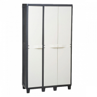 Шафа напольна Toomax 3 двері FACTORY S 97x38x178 cm чорна/молочно біла (5675) Diawest