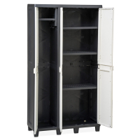 Шафа напольна Toomax 3 двері FACTORY S 97x38x178 cm чорна/молочно біла (5675) Diawest