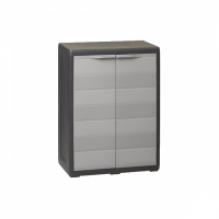 Шафа напольна Toomax низька ELEGANCE S cm 65x38x87h чорна з тепло сірим (5663) Diawest