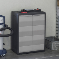 Шафа напольна Toomax низька ELEGANCE S cm 65x38x87h чорна з тепло сірим (5663) Diawest