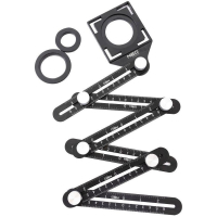 Лінійка Neo Tools кутова, алюміній, 6 плечей шкалою 0-6 см, отвори у шаблоні 2 (72-351) Diawest