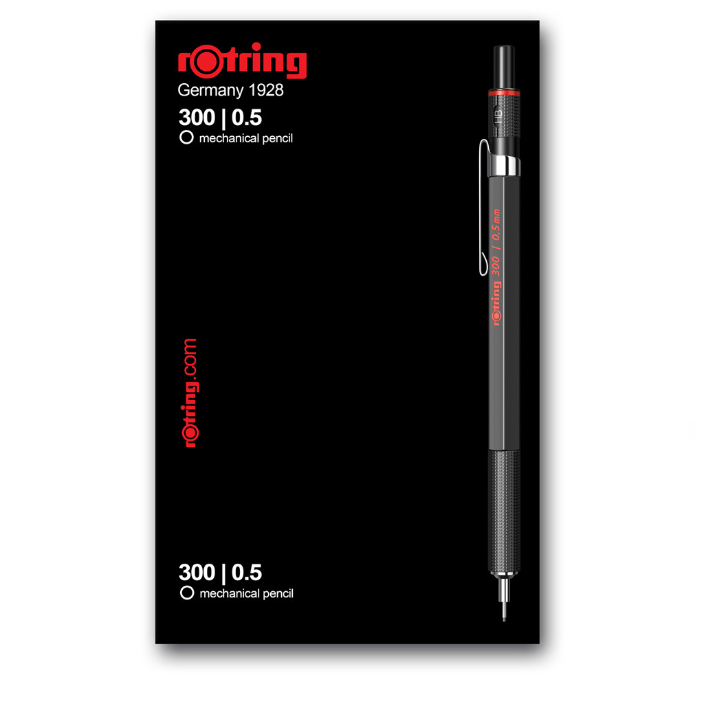 Олівець механічний Rotring Drawing ROTRING 300 Black PCL 0,5 (R1904726) Diawest