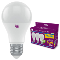 Лампочка ELM B60 10W PA10S E27 4000K 3шт. (18-0183) Diawest