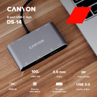 Концентратор Canyon 8-in-1 USB-C (CNS-TDS14) Diawest