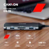 Концентратор Canyon 8-in-1 USB-C (CNS-TDS15) Diawest