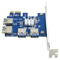 Адаптер Dynamode PCI-E x1-x16 to 4 PCI-E USB3.0 (RX-riser-card-PCI-E-1-to-4) Diawest