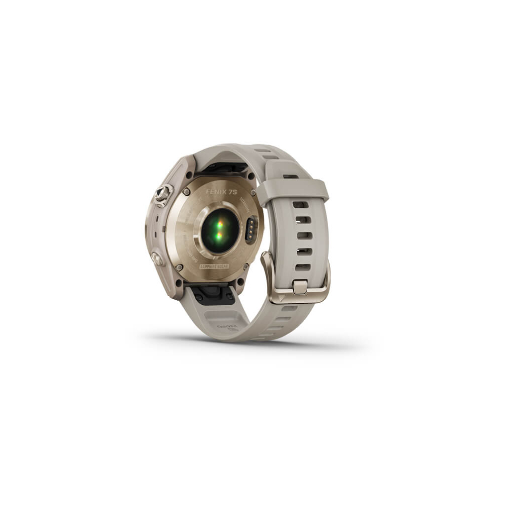 Смарт-часы Garmin fenix 7S Sapphire Sol, Cream Gold Ti w/ Light Sand Band, GPS (010-02539-21) Diawest